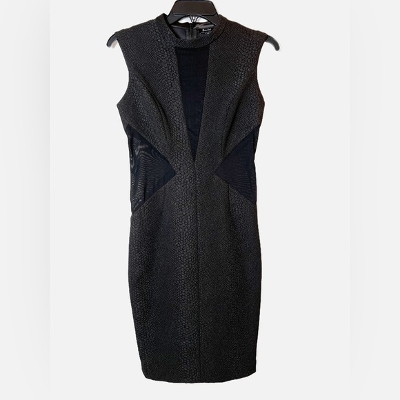 Bardot Croc Panel Dress Black - Picture 4 of 6